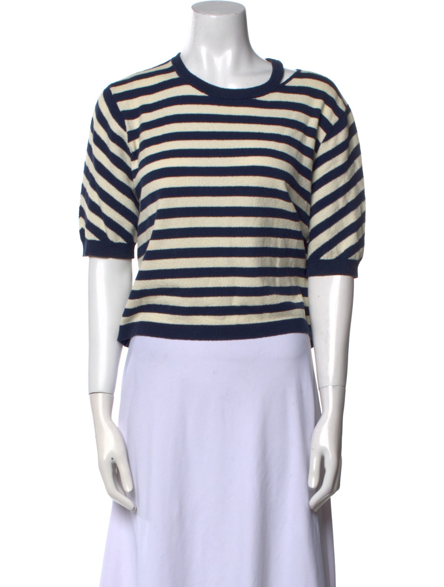 Veronica Beard Striped Crew Neck Sweater
