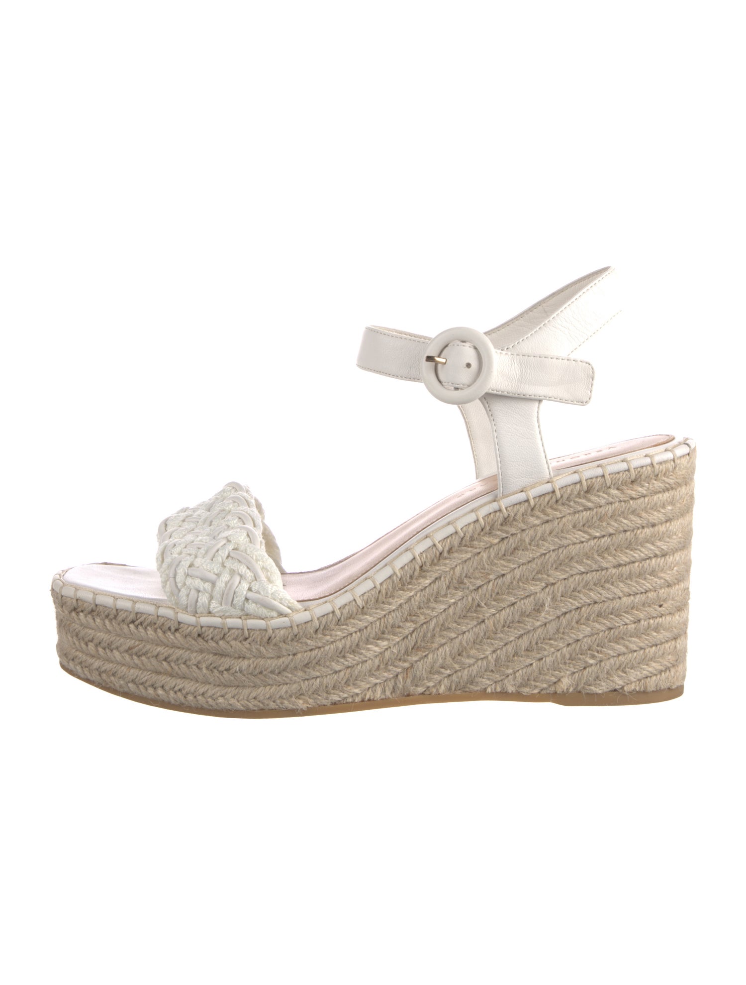 Veronica Beard Leather Braided Accents Espadrilles