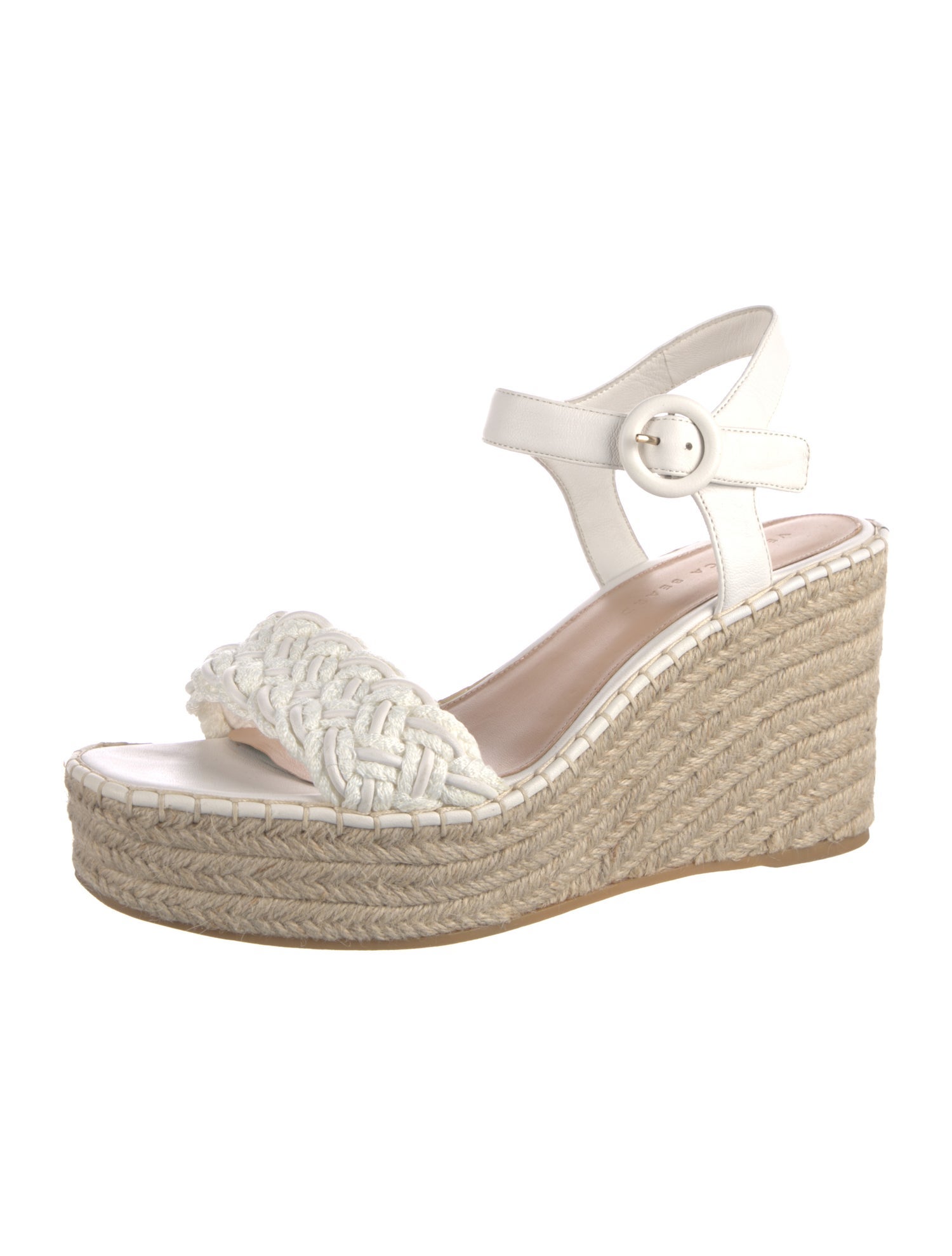 Veronica Beard Leather Braided Accents Espadrilles