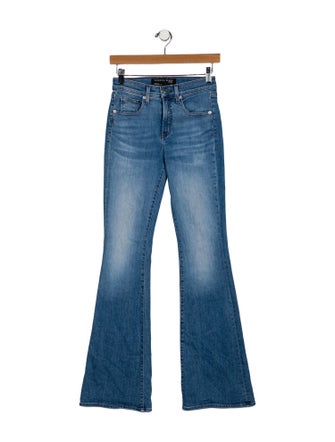 Veronica Beard Mid-Rise Wide Leg Jeans
