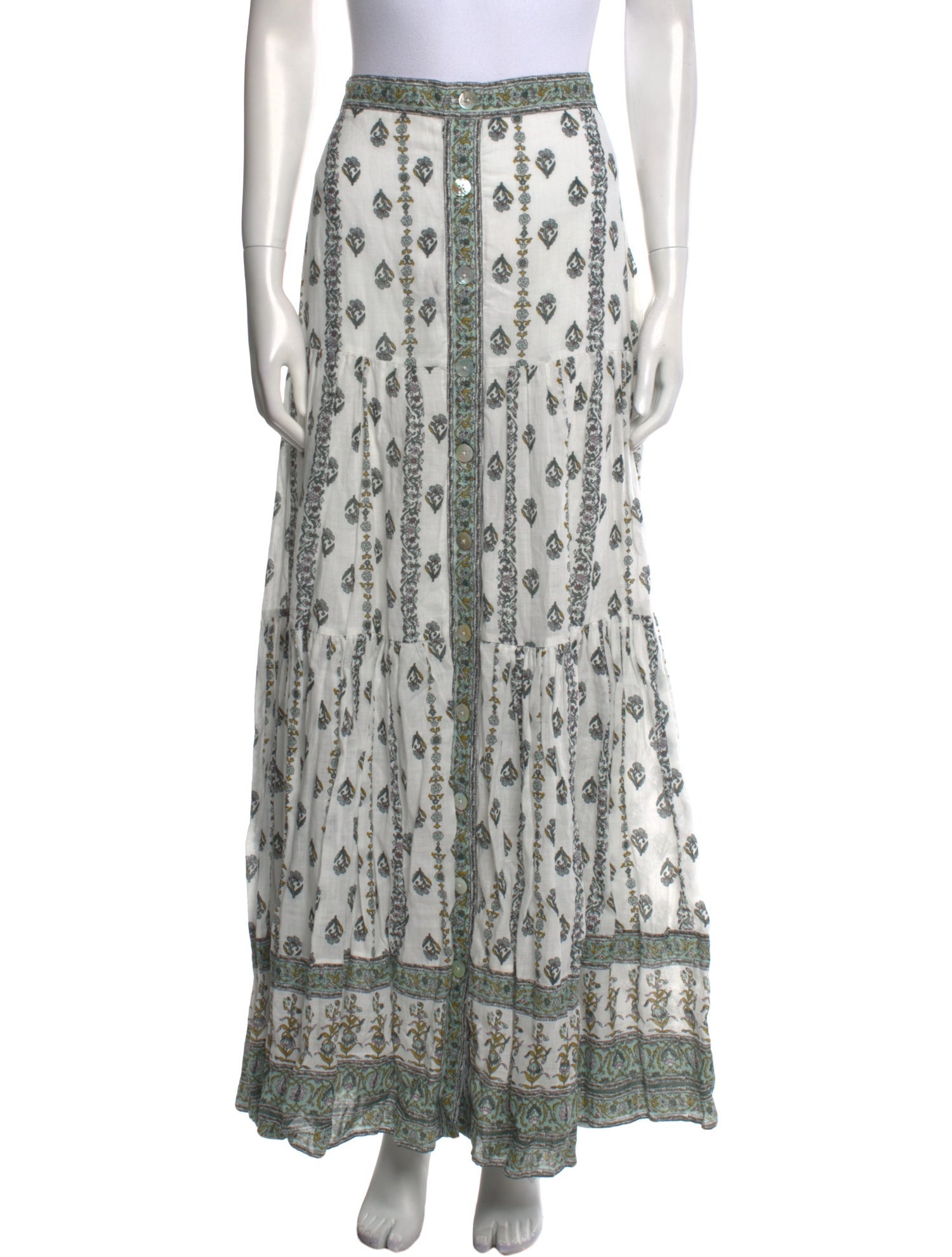 Veronica Beard Printed Long Skirt