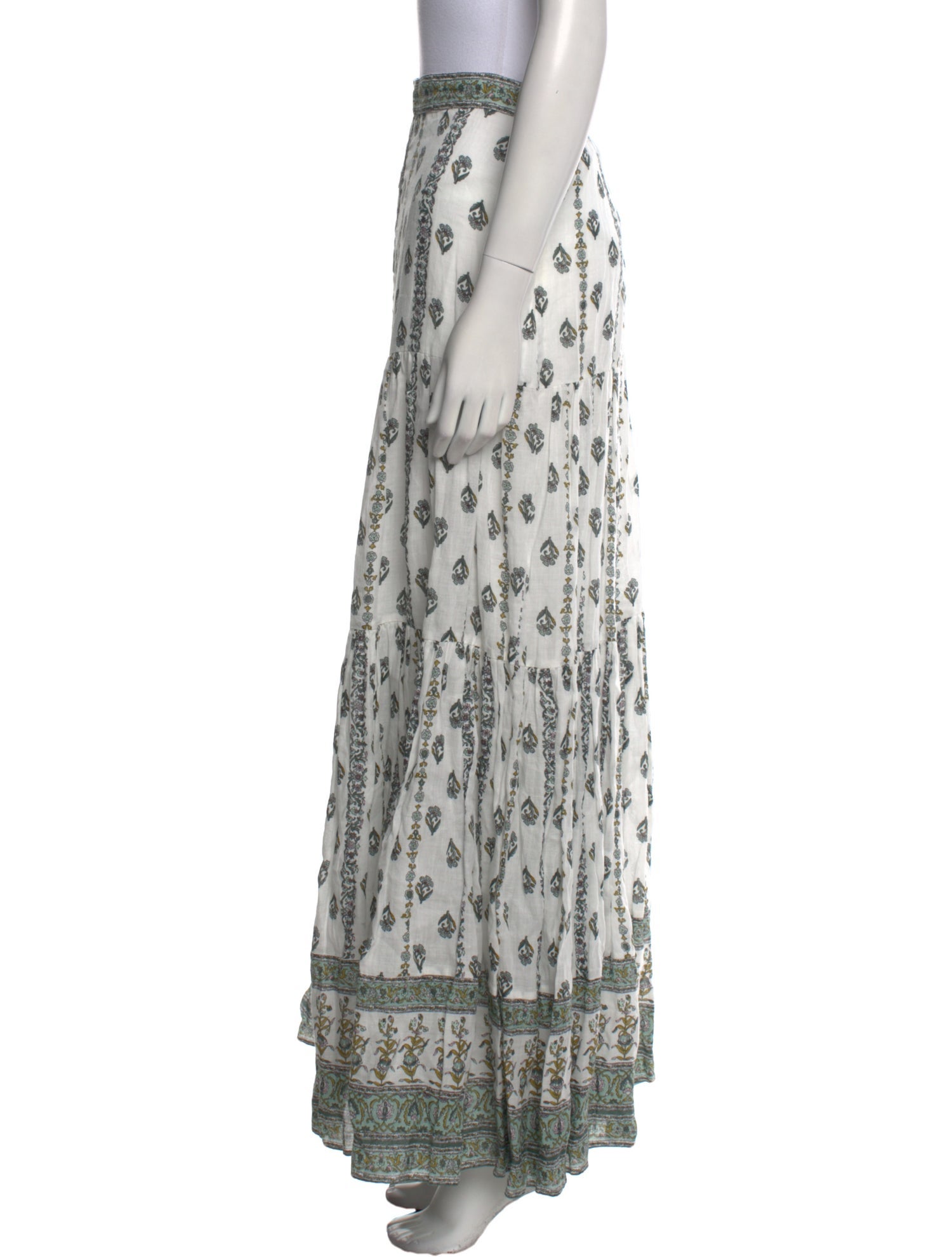 Veronica Beard Printed Long Skirt