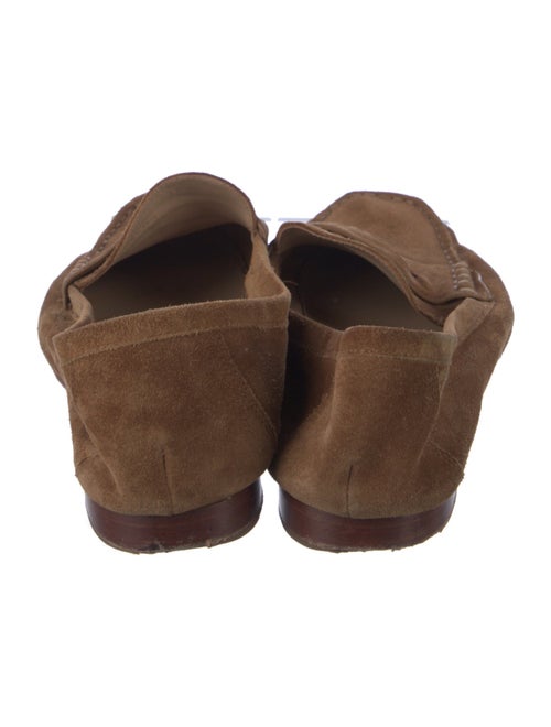 Veronica Beard Suede Chain-Link Accents Loafers