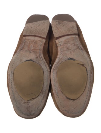 Veronica Beard Suede Chain-Link Accents Loafers