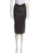 Veronica Beard Leather Knee-Length Skirt