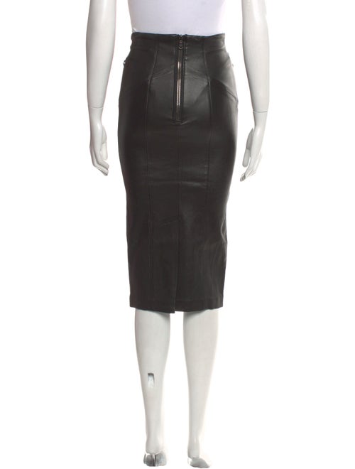 Veronica Beard Leather Knee-Length Skirt