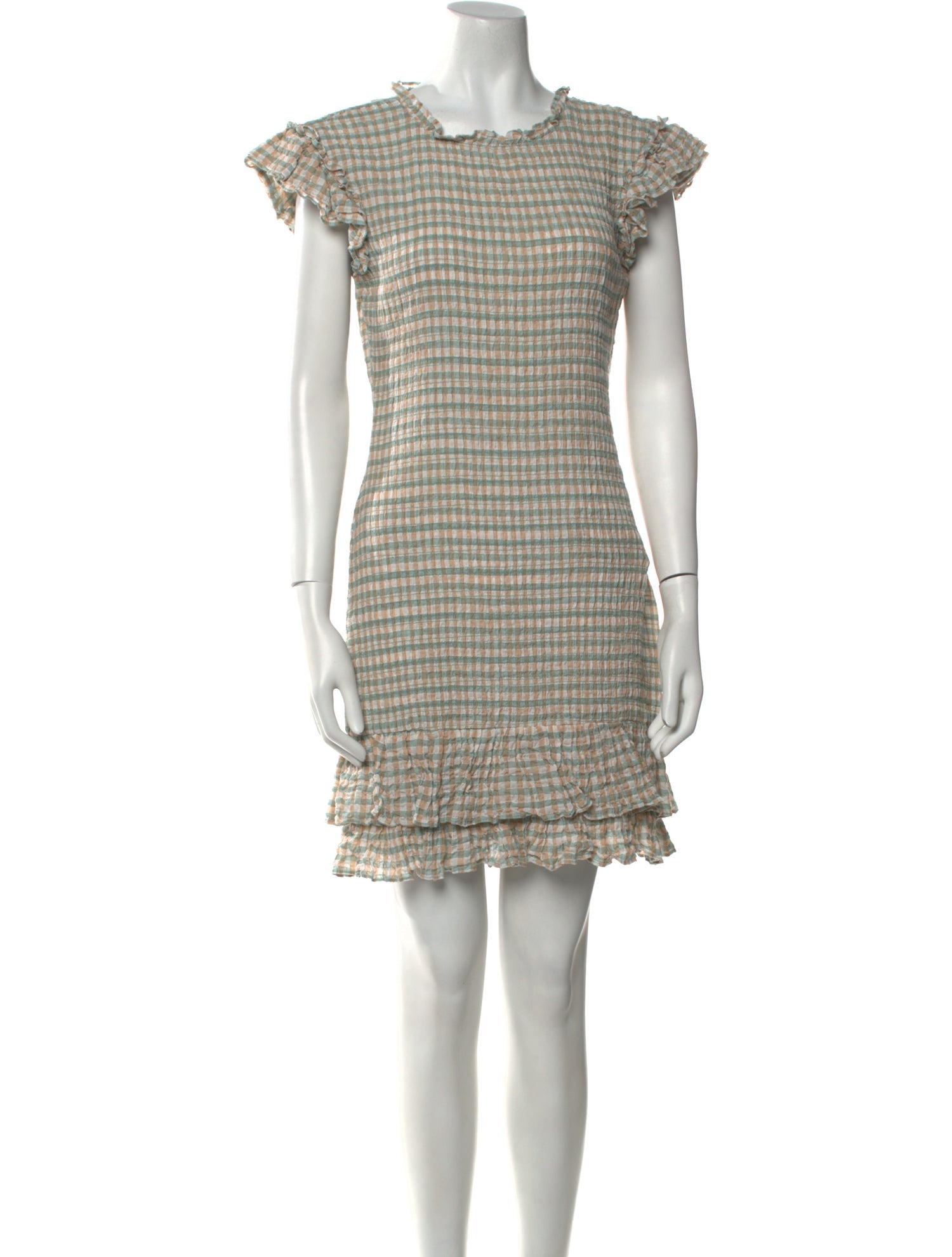 Veronica Beard Plaid Print Mini Dress