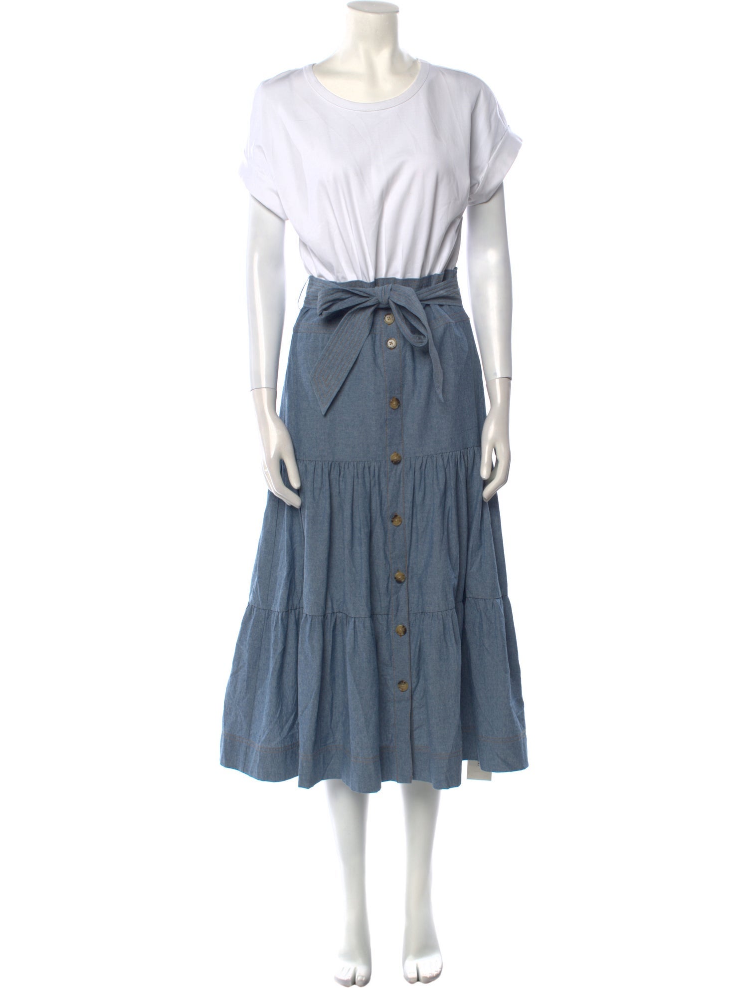 Veronica Beard Crew Neck Long Dress