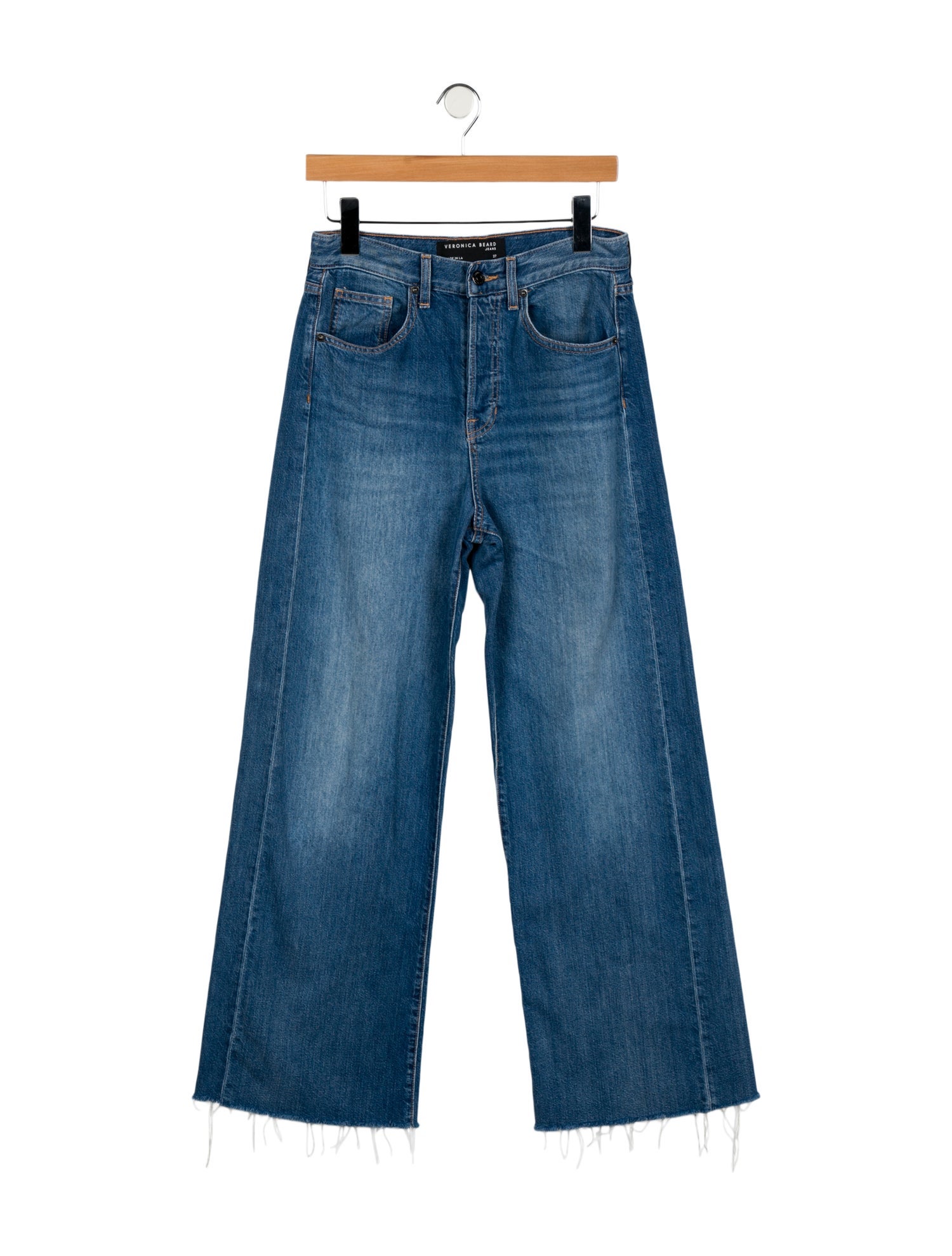 Veronica Beard High-Rise Wide Leg Jeans