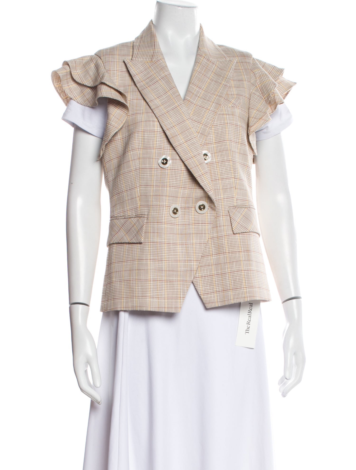 Veronica Beard Plaid Print Blazer