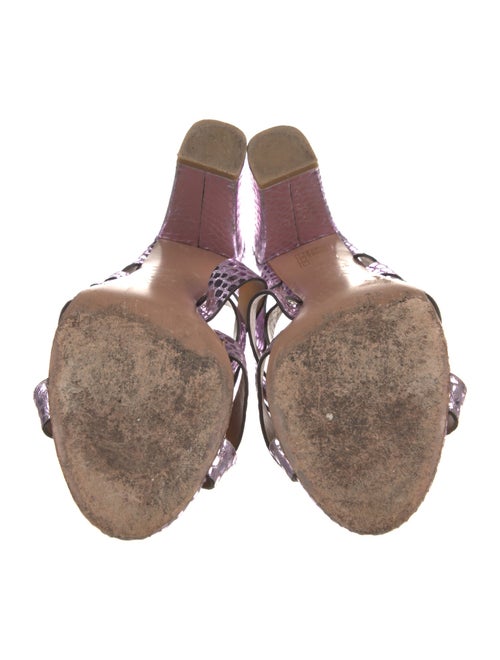 Veronica Beard Leather Animal Print Slides