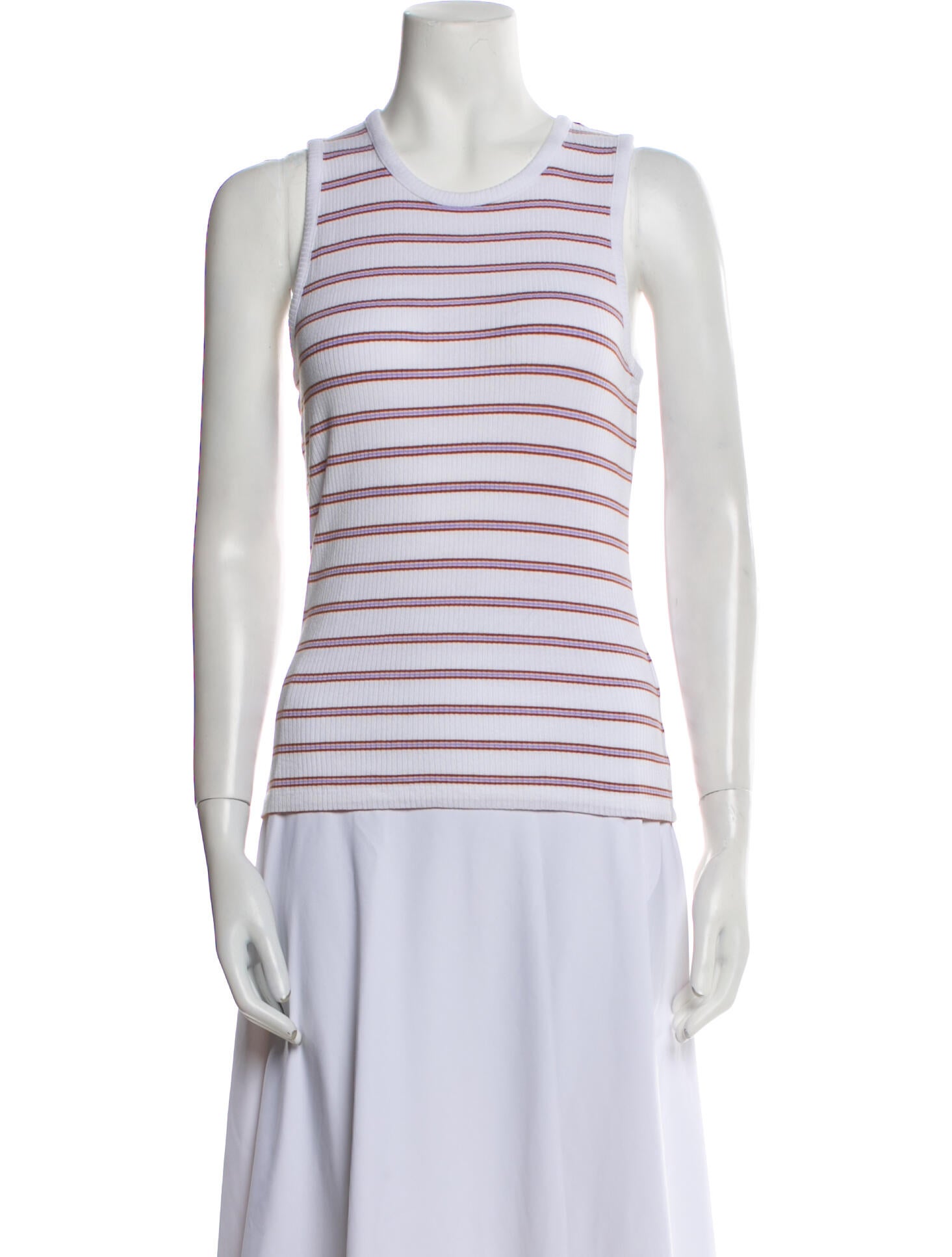 Veronica Beard Striped Crew Neck Top