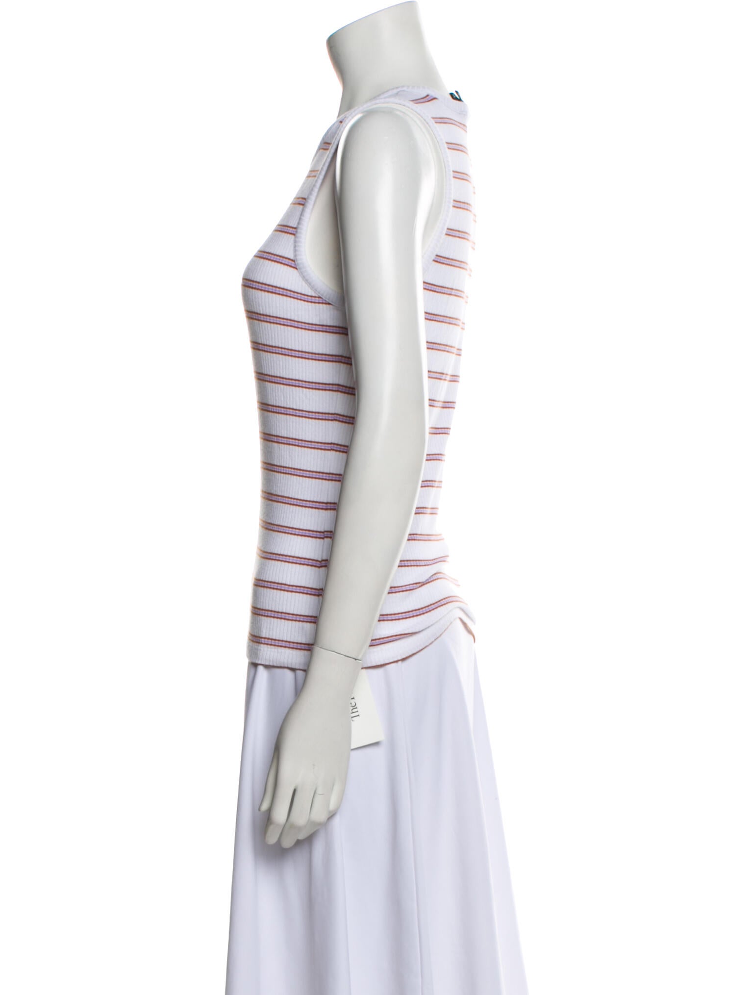 Veronica Beard Striped Crew Neck Top