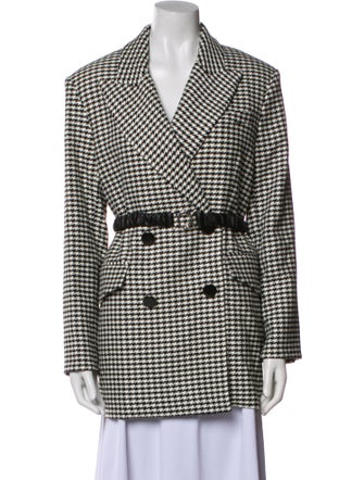 Veronica Beard Houndstooth Print Peacoat