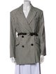 Veronica Beard Houndstooth Print Peacoat