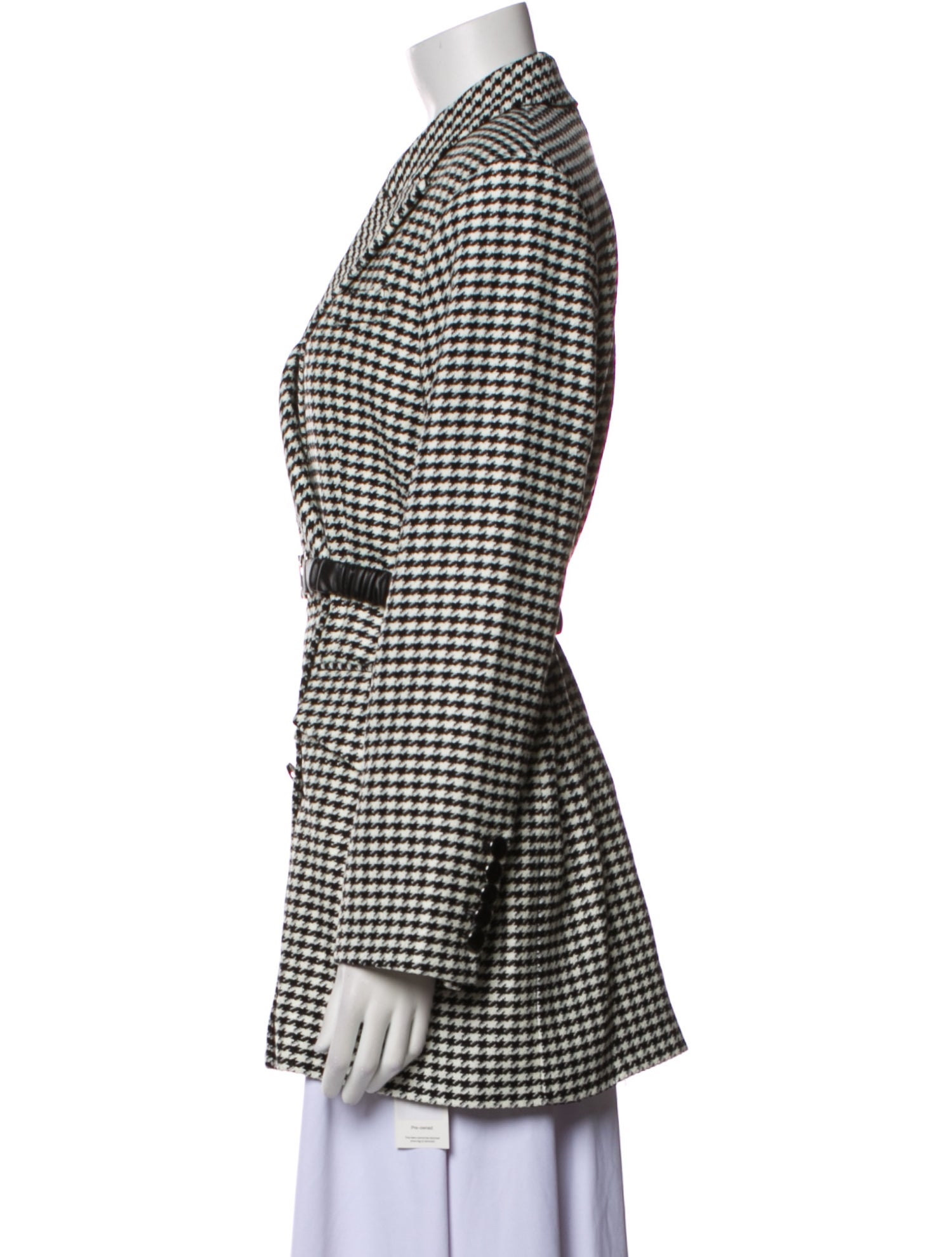 Veronica Beard Houndstooth Print Peacoat