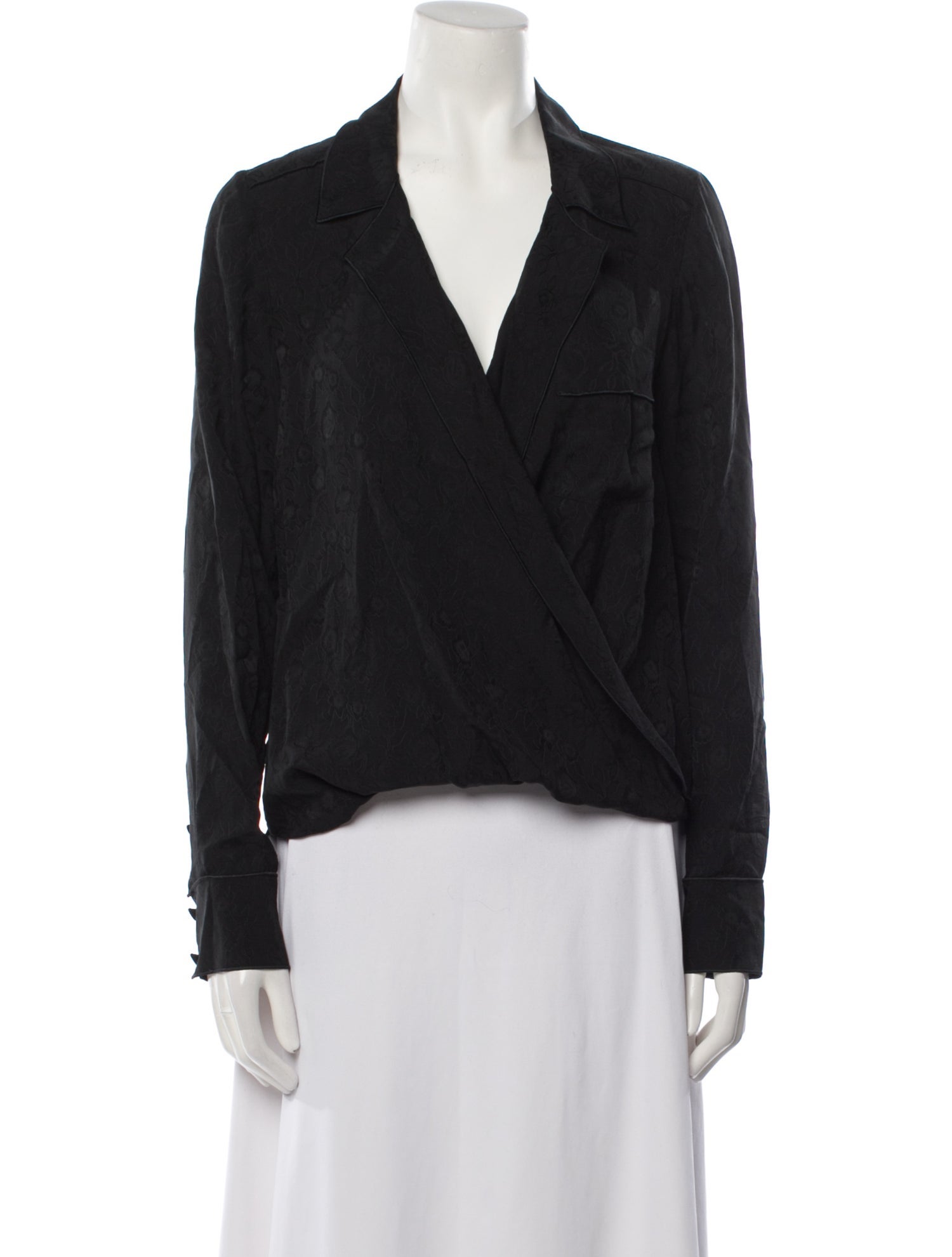 Veronica Beard Silk V-Neck Blouse