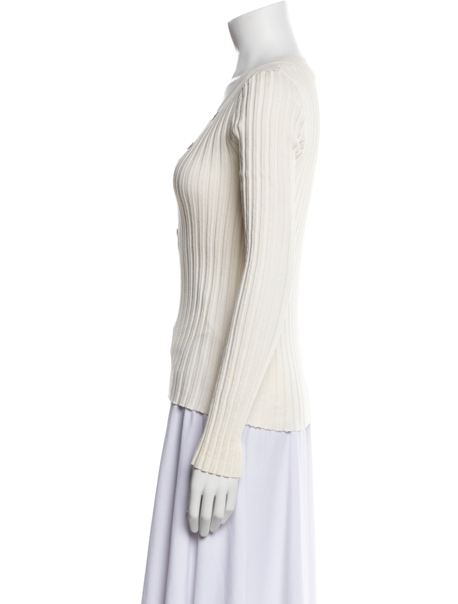 Veronica Beard V-Neck Long Sleeve Top