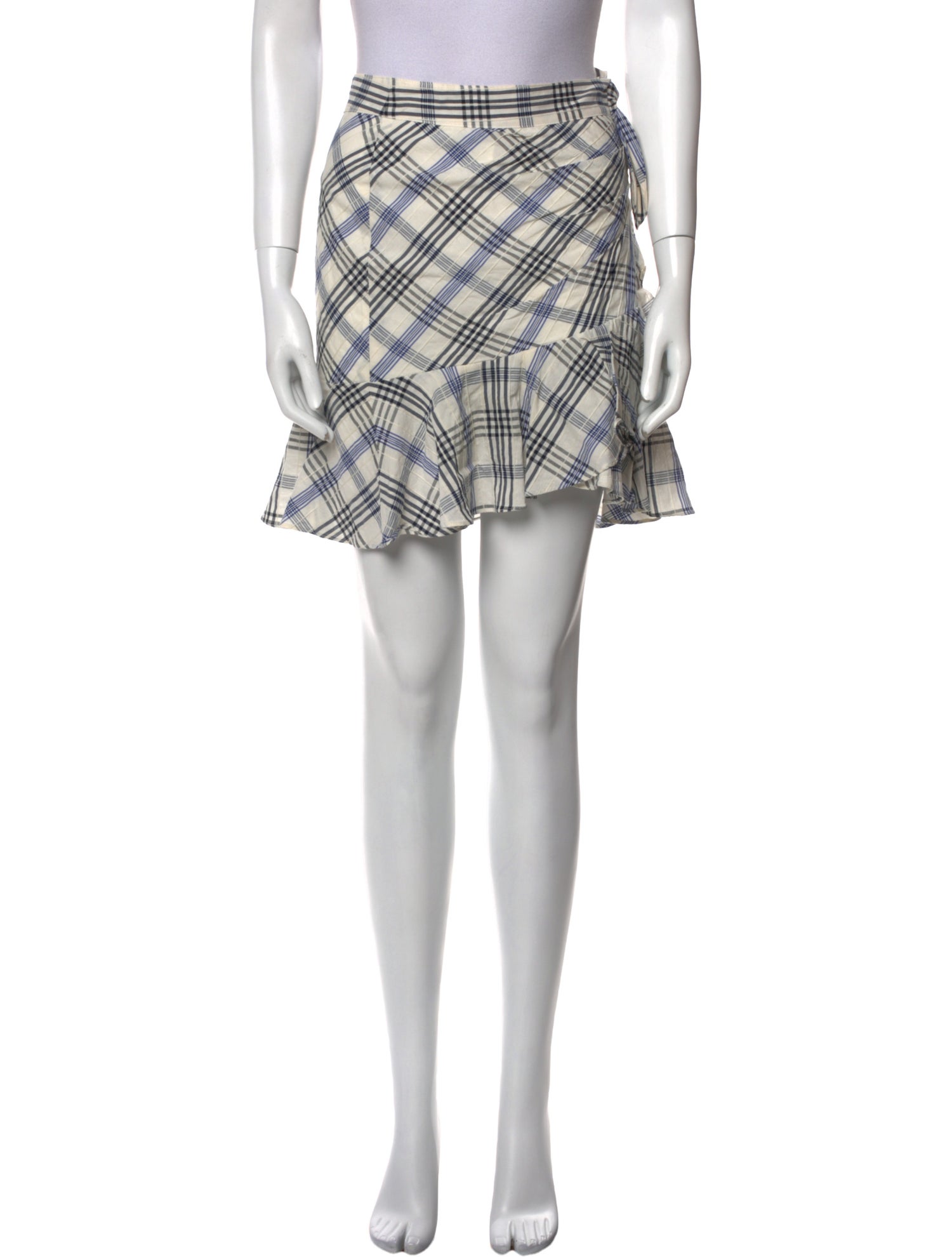 Veronica Beard Plaid Print Mini Skirt