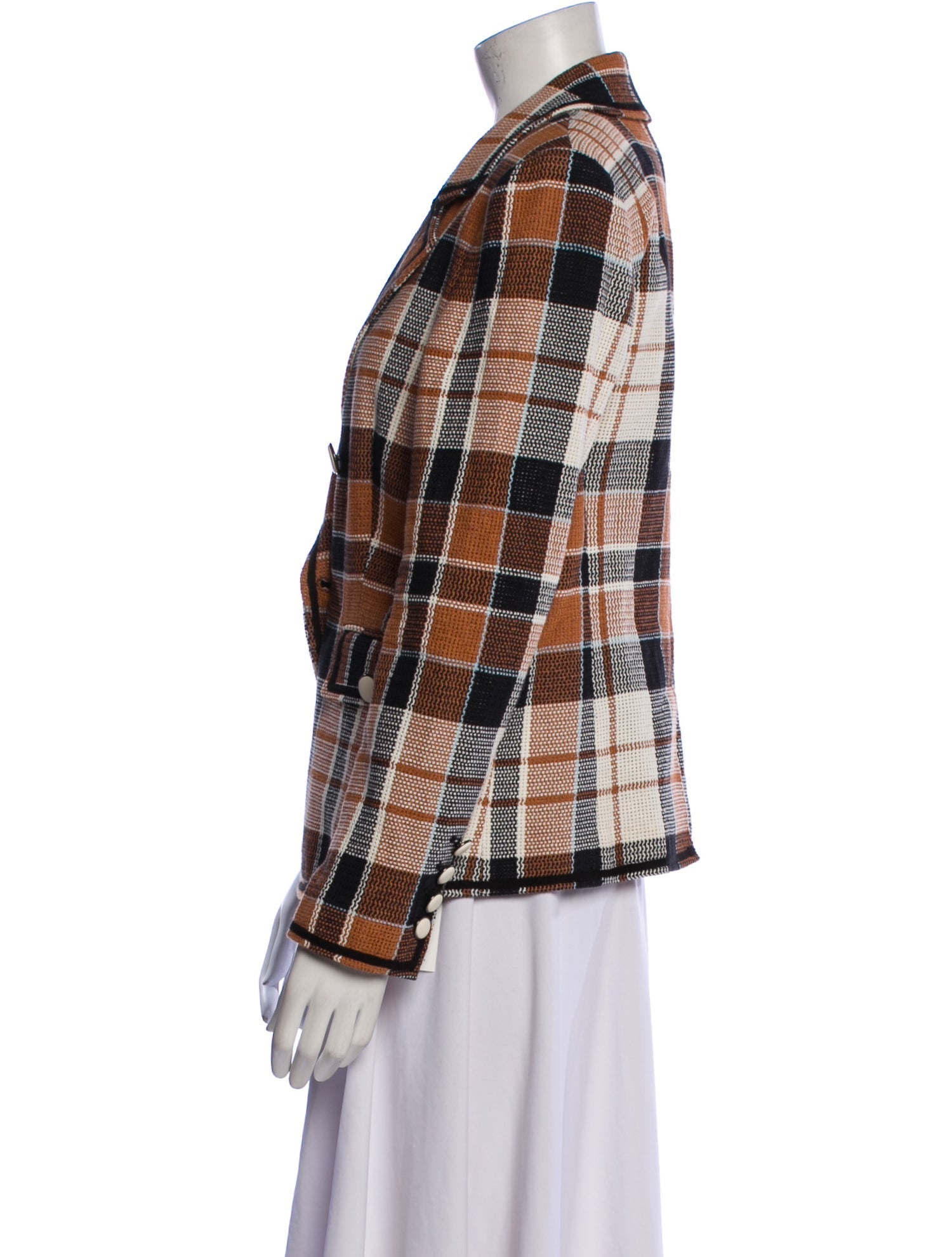 Veronica Beard Plaid Print Blazer