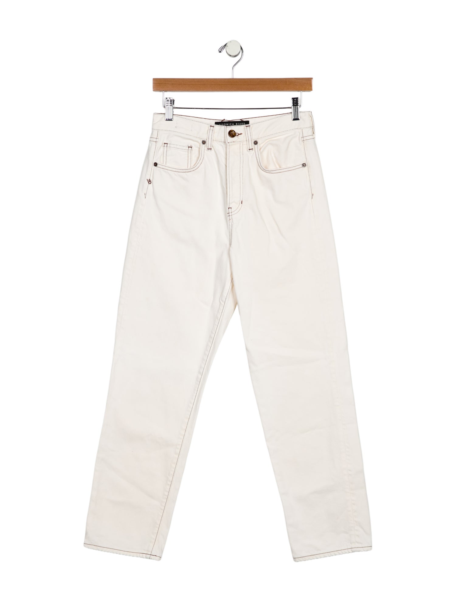 Veronica Beard High-Rise Straight Leg Jeans