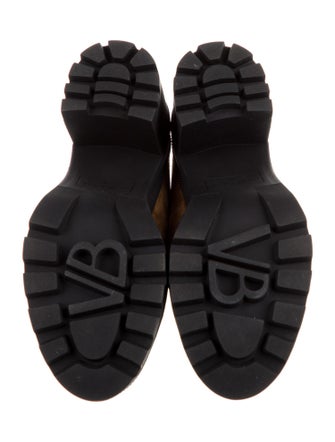 Veronica Beard Suede Chain-Link Accents Mules