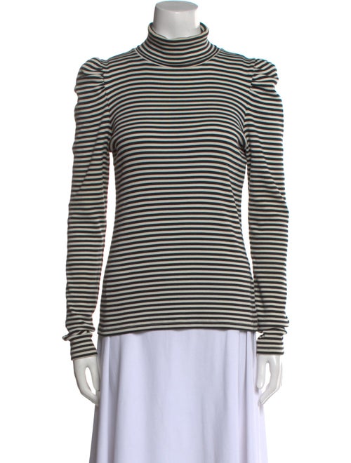 Veronica Beard Striped Turtleneck Top