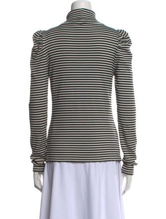 Veronica Beard Striped Turtleneck Top