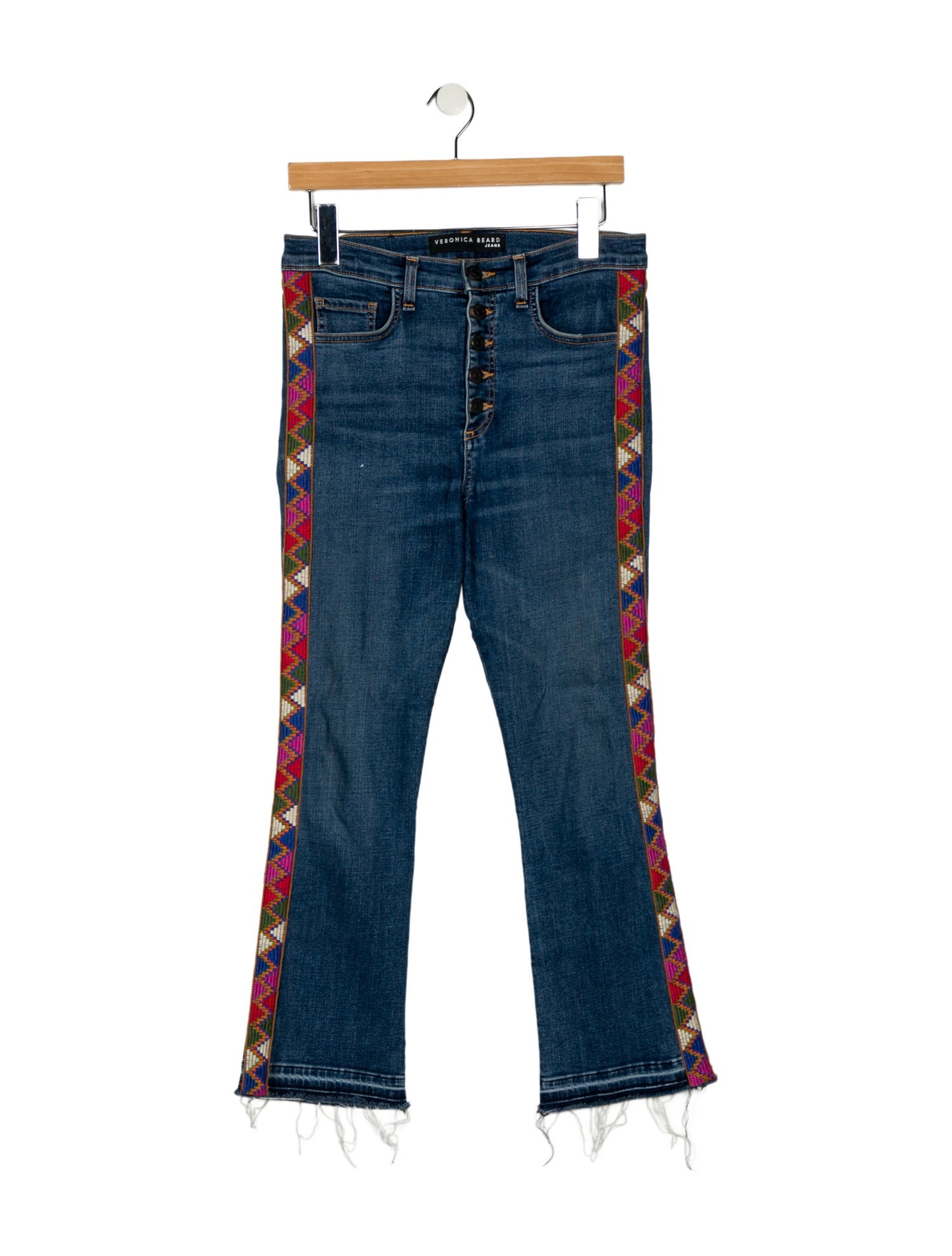 Veronica Beard High-Rise Straight Leg Jeans