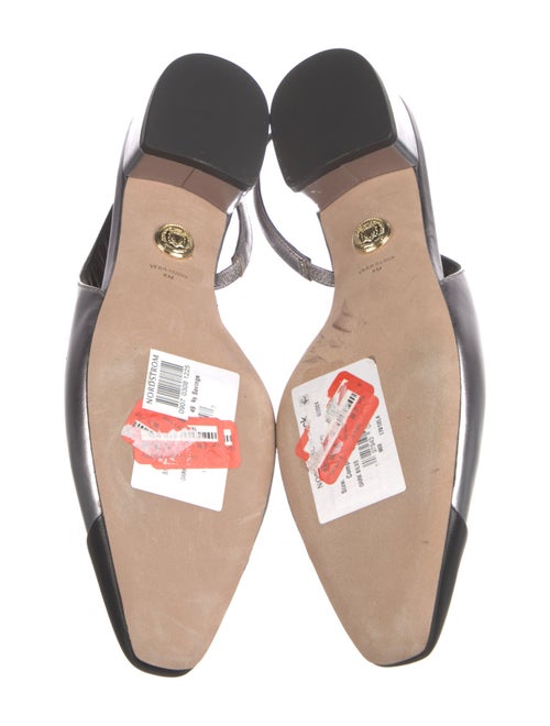 Veronica Beard Leather Colorblock Pattern Slingback Pumps