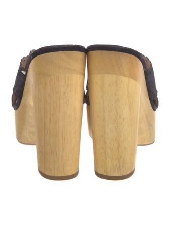 Veronica Beard Suede Lasercut Accents Slides