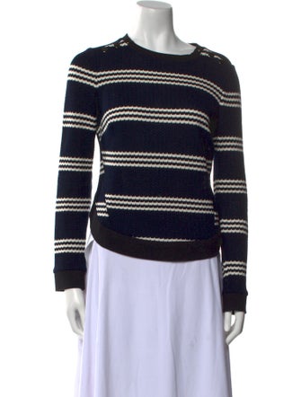 Veronica Beard Striped Crew Neck Sweater