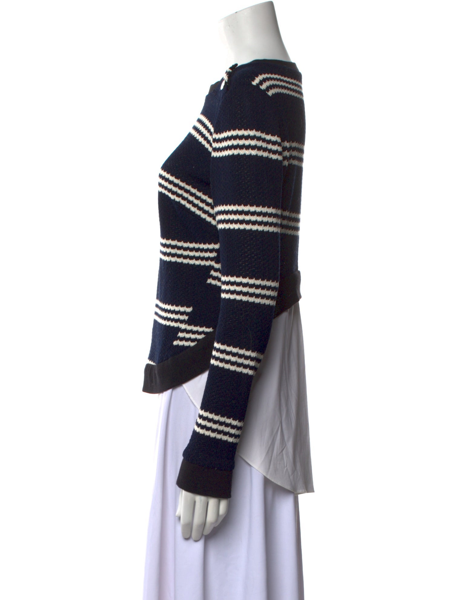 Veronica Beard Striped Crew Neck Sweater