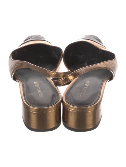 Veronica Beard Leather Colorblock Pattern Slingback Flats