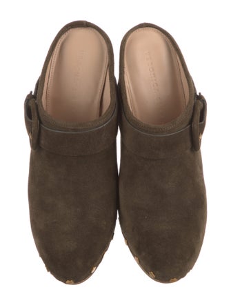 Veronica Beard Suede Studded Accents Mules