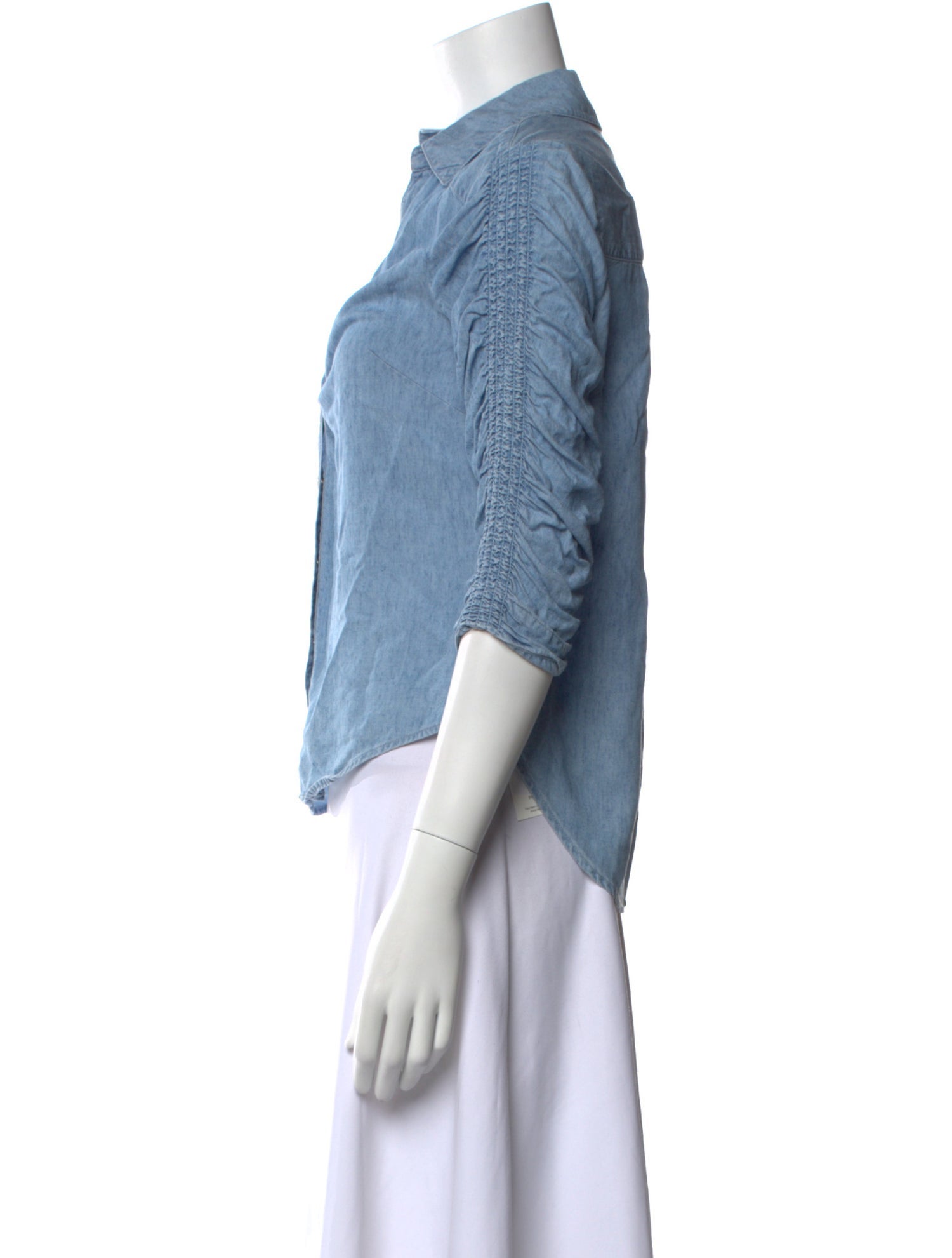 Veronica Beard Three-Quarter Sleeve Button-Up Top