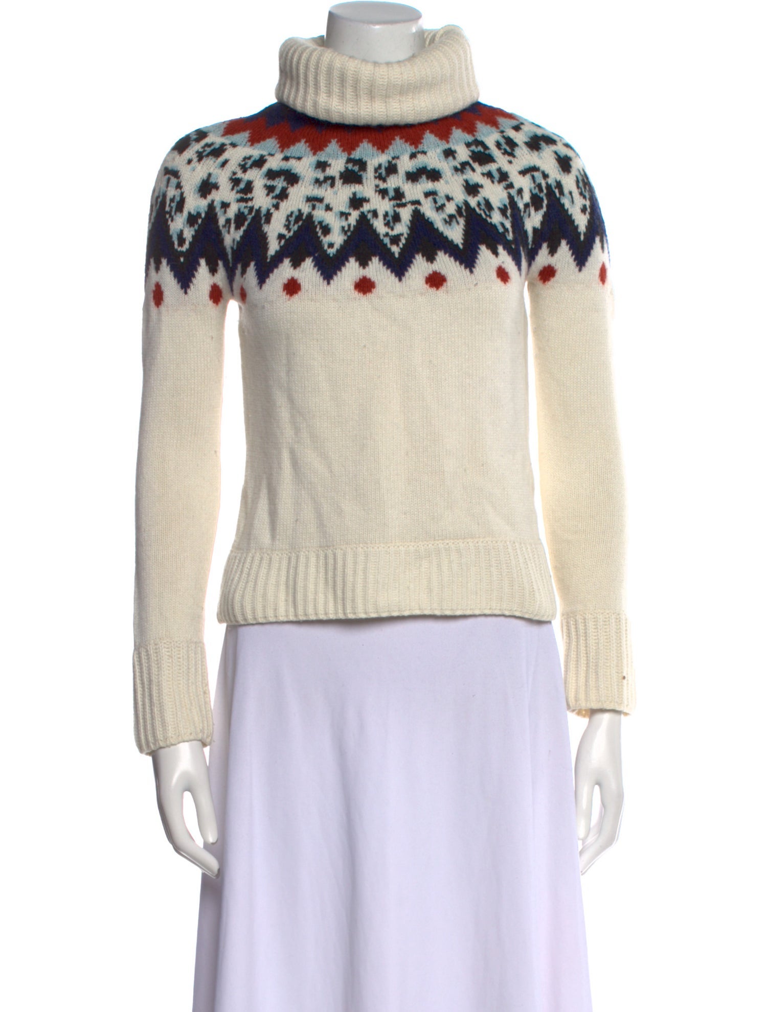 Veronica Beard Printed Turtleneck Sweater