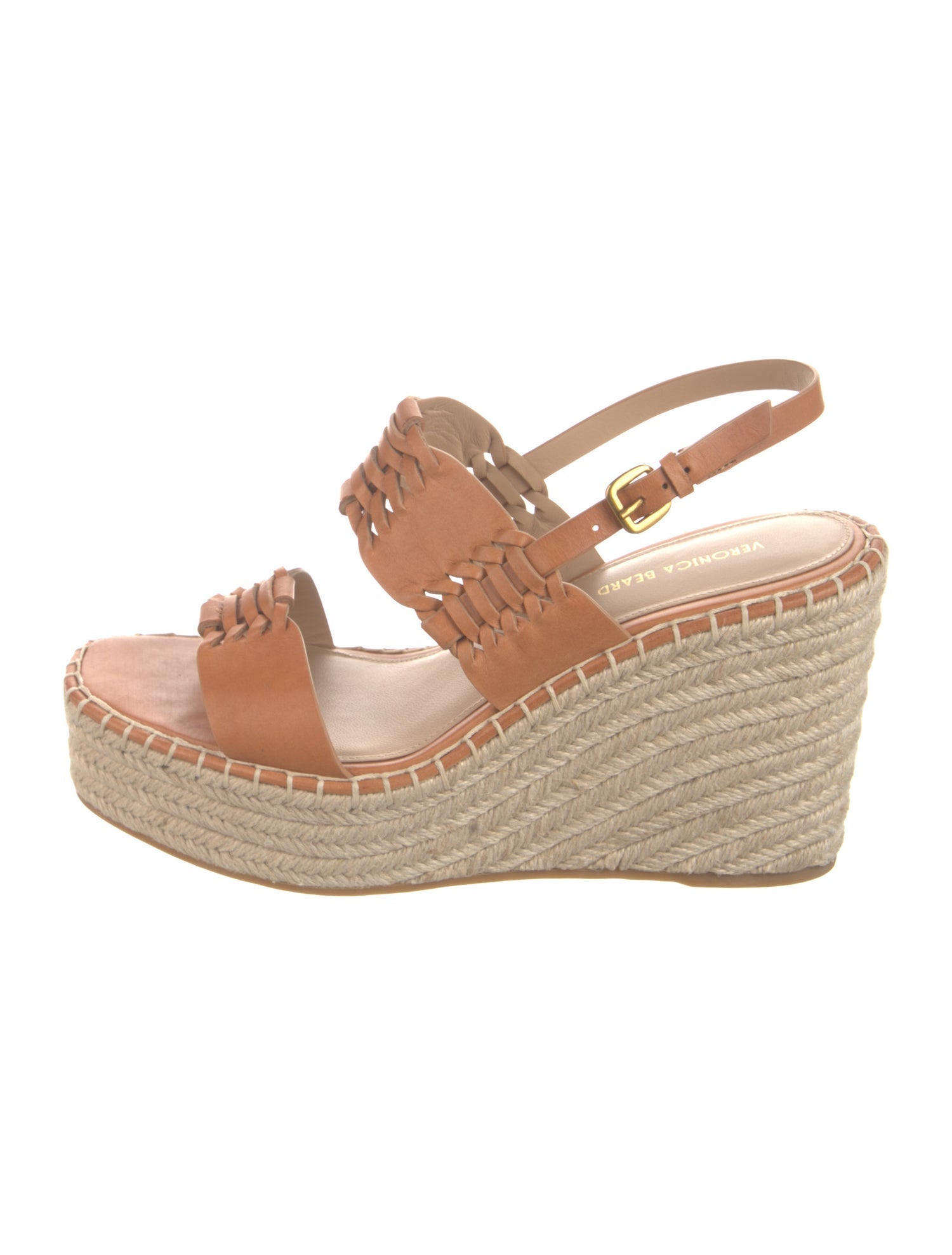 Veronica Beard Leather Braided Accents Espadrilles