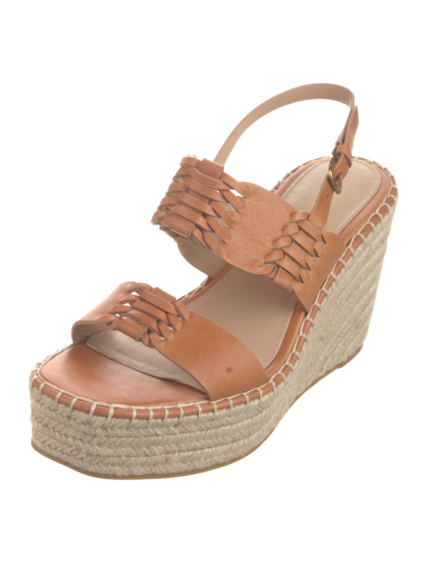 Veronica Beard Leather Braided Accents Espadrilles