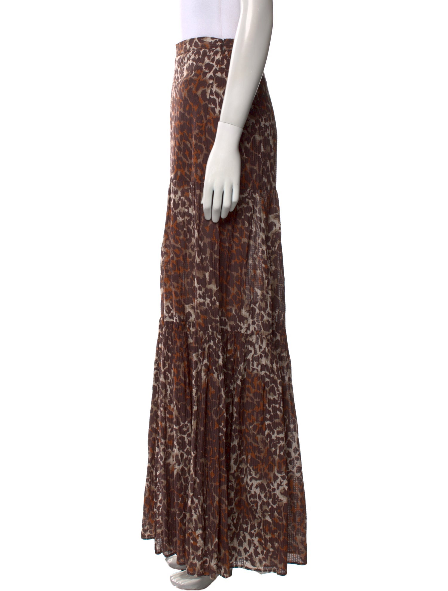 Veronica Beard Animal Print Long Skirt