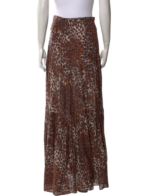 Veronica Beard Animal Print Long Skirt