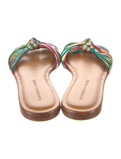 Veronica Beard Leather Striped Slides