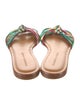 Veronica Beard Leather Striped Slides