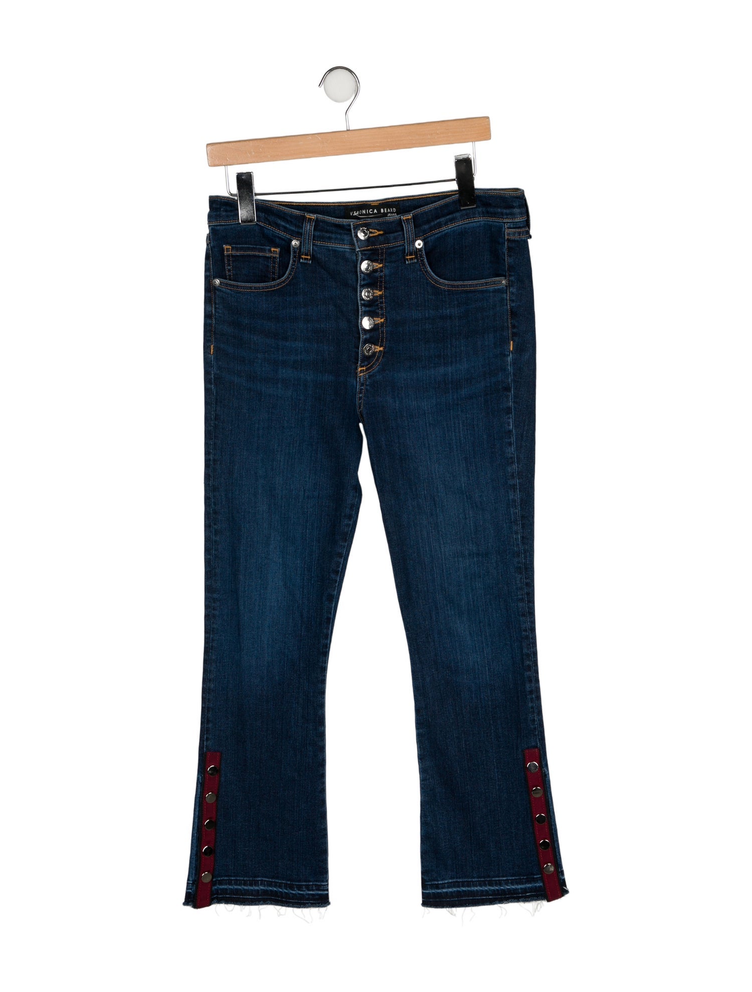 Veronica Beard Mid-Rise Straight Leg Jeans