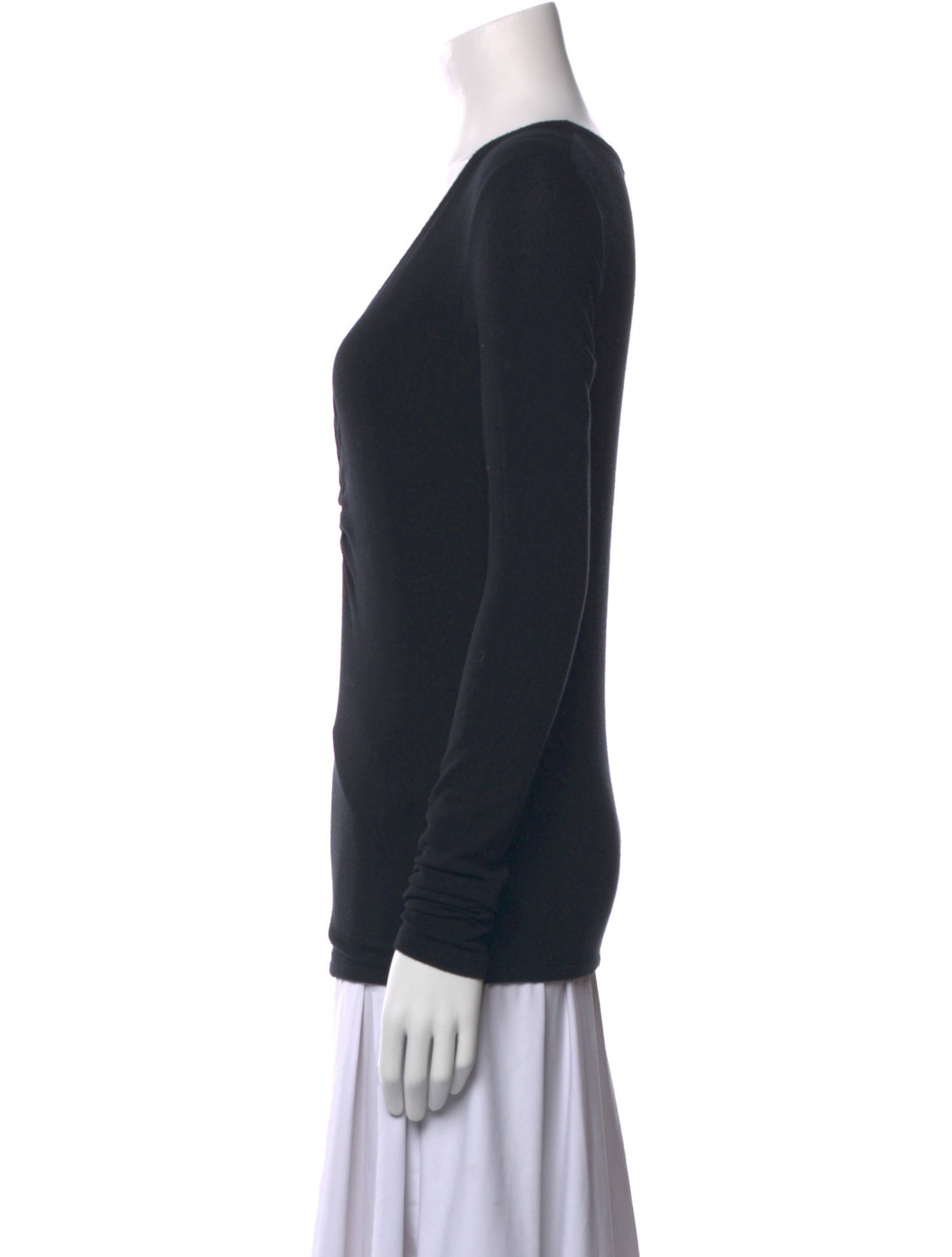 Veronica Beard V-Neck Long Sleeve Top