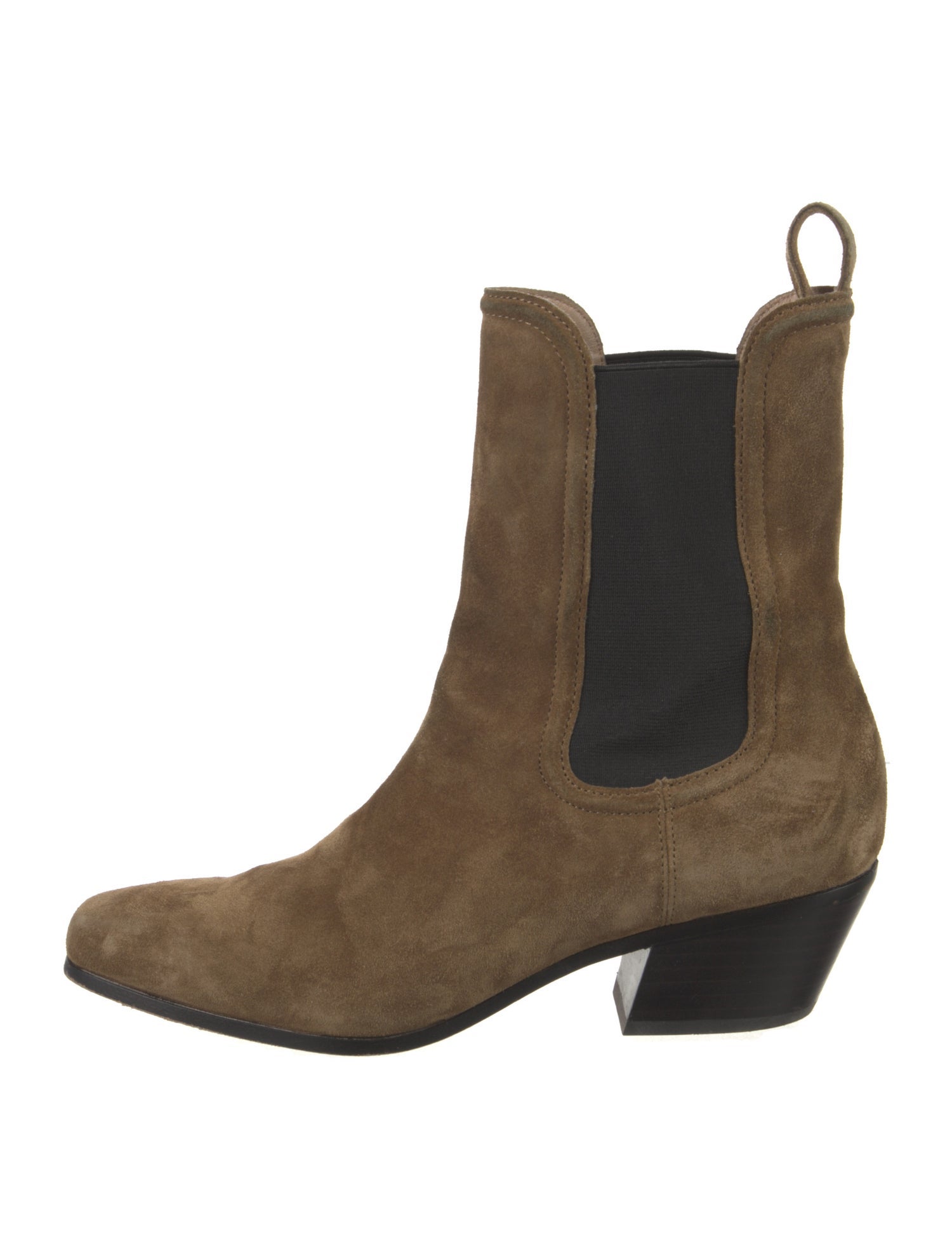 Veronica Beard Suede Colorblock Pattern Chelsea Boots