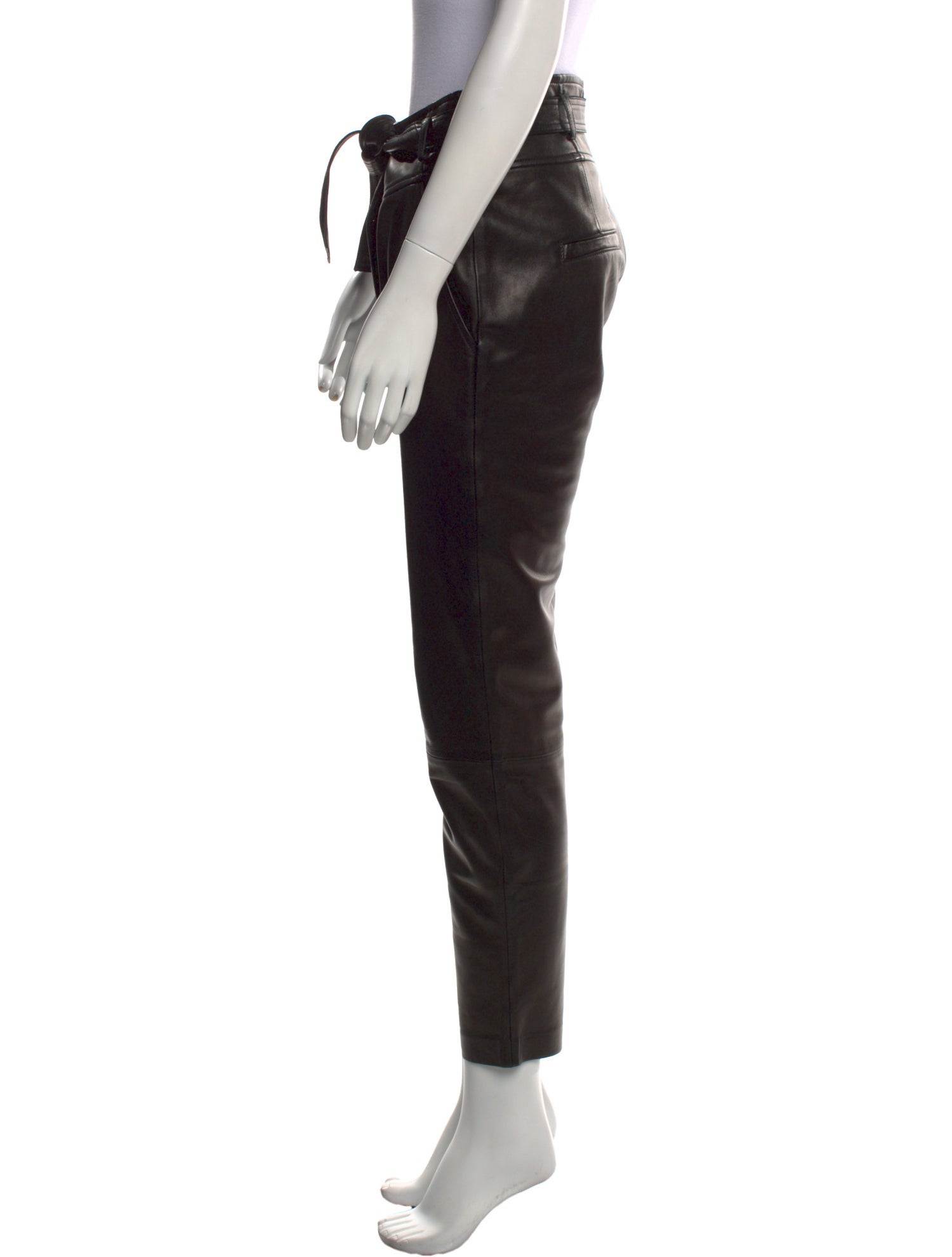 Veronica Beard Lamb Leather Skinny Leg Pants