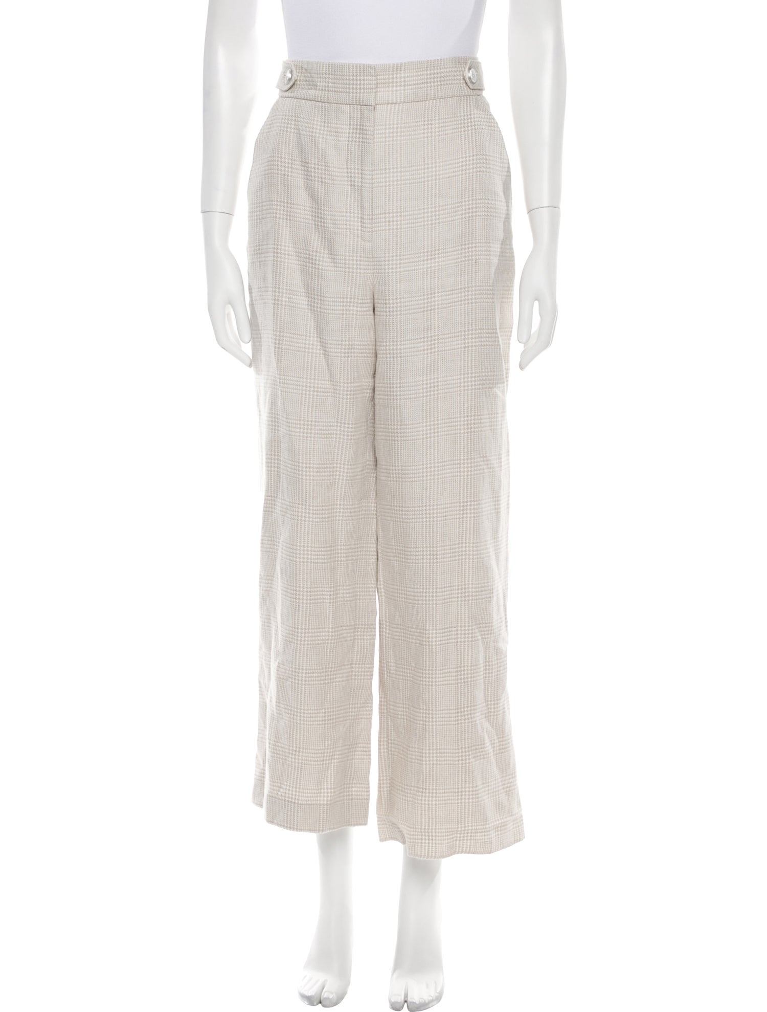 Veronica Beard Linen Wide Leg Pants