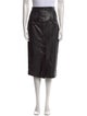 Veronica Beard Leather Trim Embellishment Midi Length Skirt