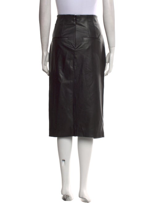 Veronica Beard Leather Trim Embellishment Midi Length Skirt